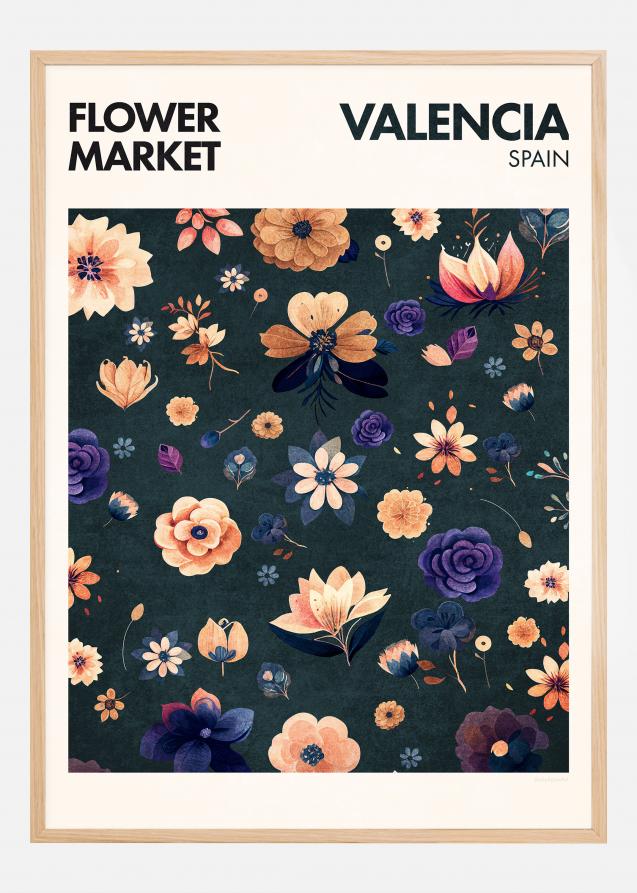 Bildverkstad Flower Market - Valencia Poster