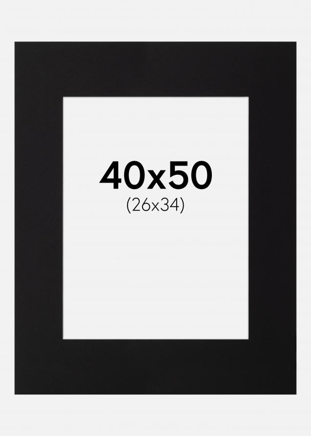 Artlink Passe-partout Zwart Standaard (Witte Kern) 40x50 cm (26x34)