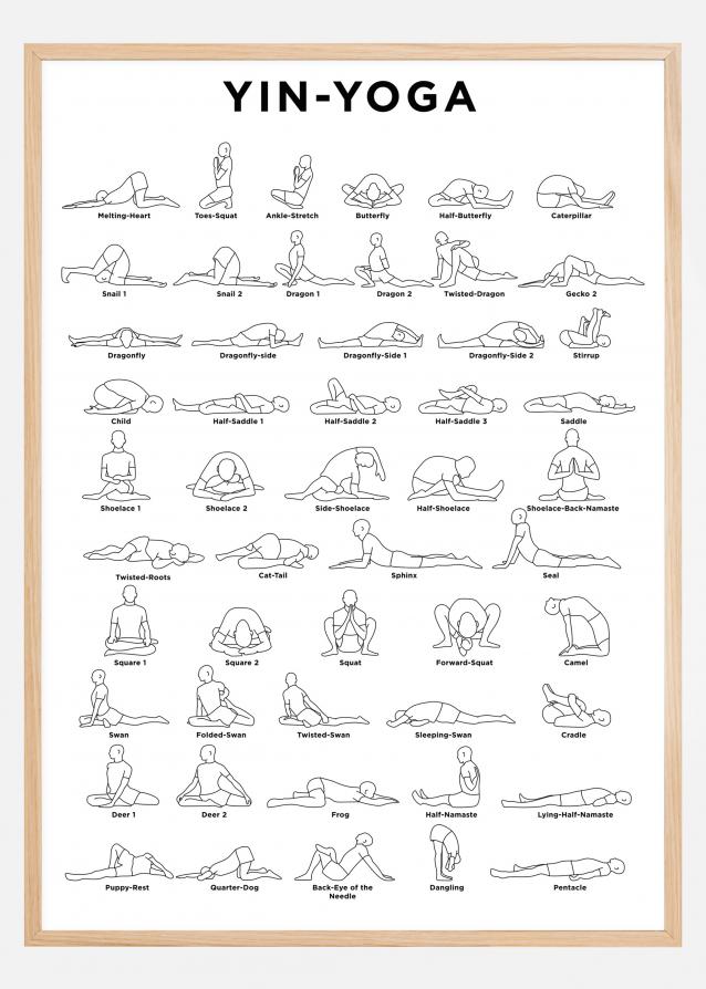 Bildverkstad Yoga - White Poster