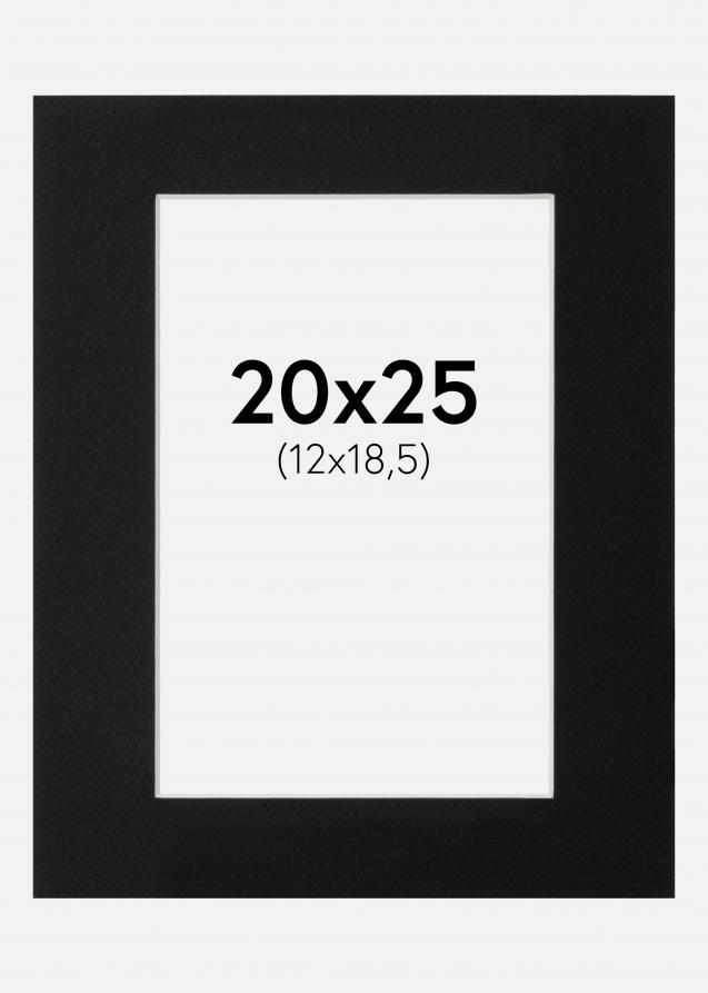 Artlink Passe-partout Zwart Standaard (Witte Kern) 20x25 cm (12x18,5)