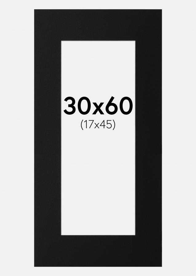 Artlink Passe-partout Zwart Standaard (Witte Kern) 30x60 cm (17x45)