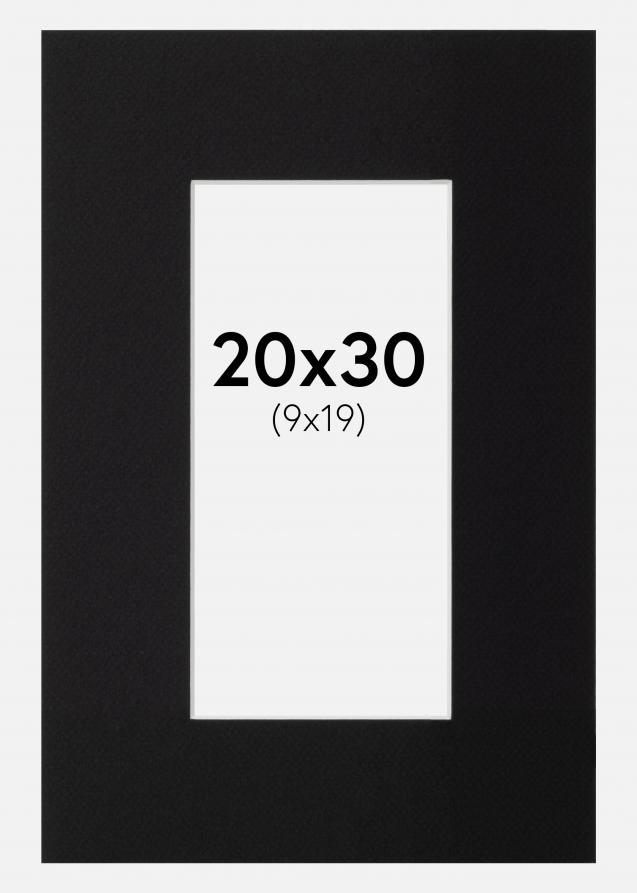Galleri 1 Passe-partout Canson Zwart (Witte kern) 20x30 cm (9x19)