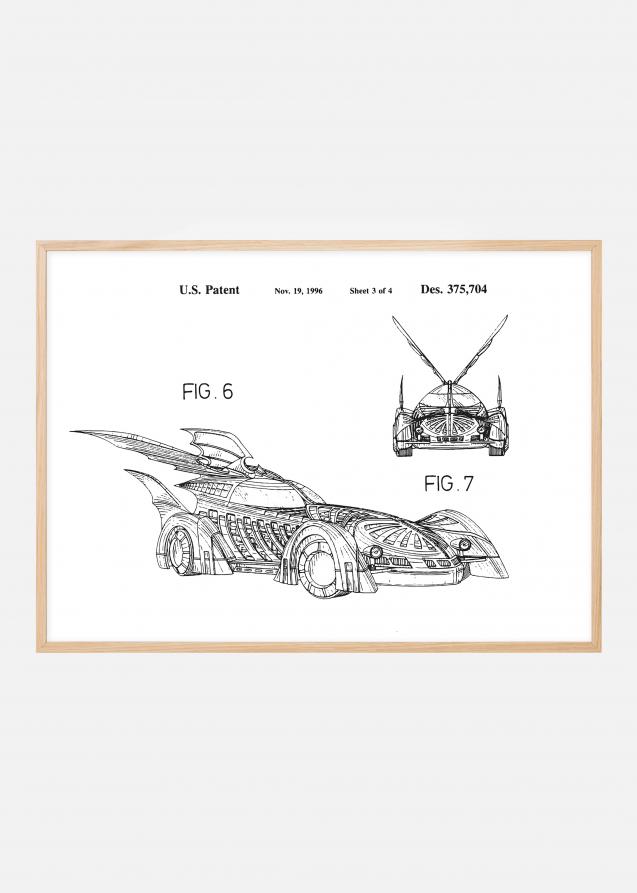 Bildverkstad Patenttekening - Batman - Batmobile 1996 III Poster