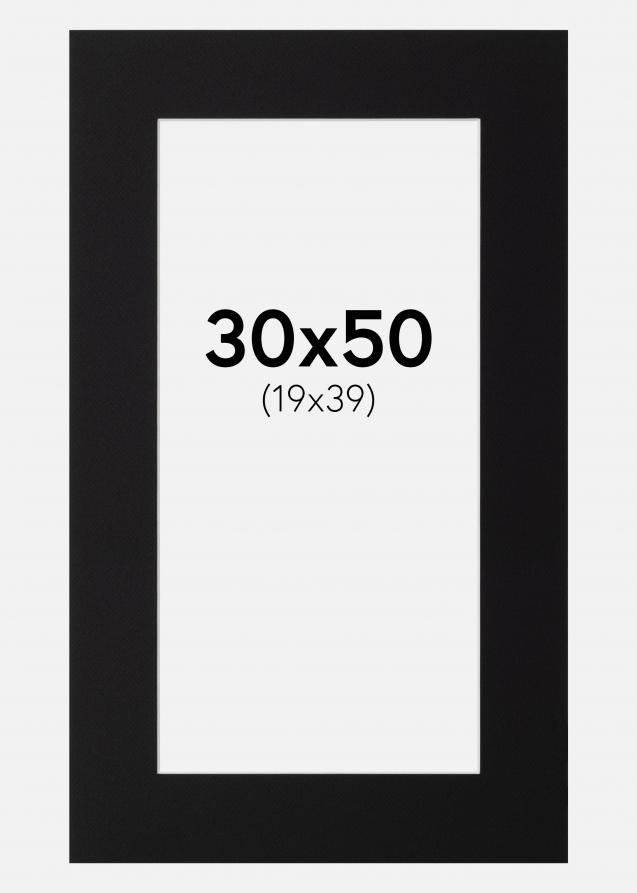 Artlink Passe-partout Zwart Standaard (Witte Kern) 30x50 cm (19x39)