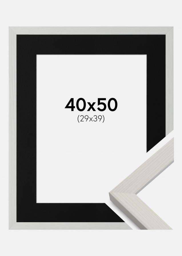 Artlink Passe-partout Zwart Standaard (Witte kern) 40x50 cm (29x39)