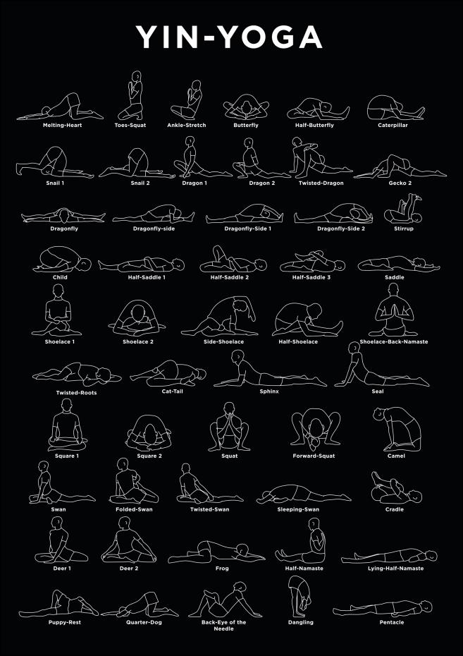 Bildverkstad Yoga - B&W Poster