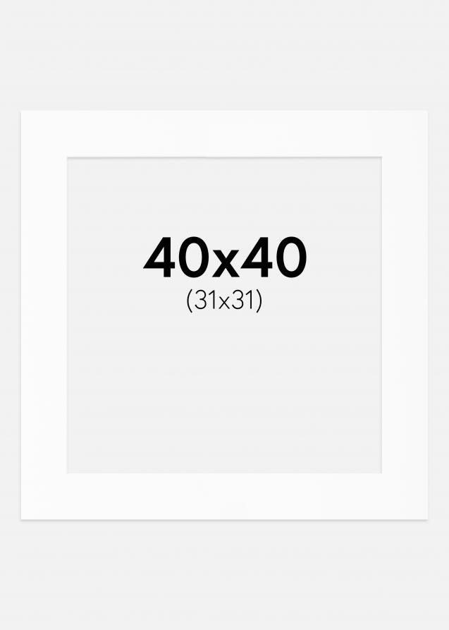 Artlink Passe-partout Wit Standaard (Witte kern) 40x40 cm (31x31)