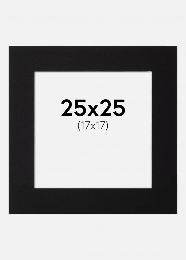 Galleri 1 Passe-partout Canson Zwart (Witte kern) 25x25 cm (17x17)