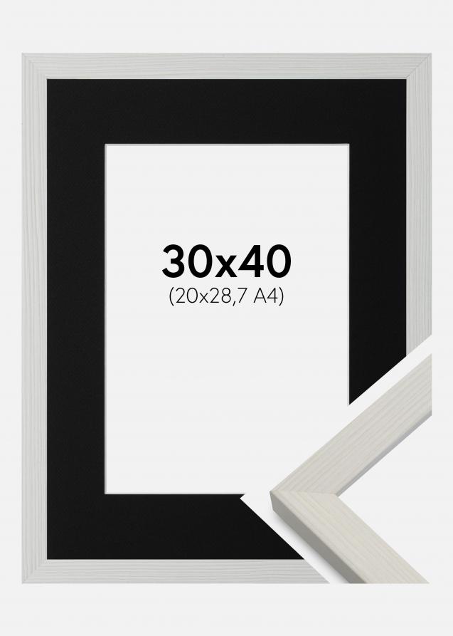 Artlink Passe-partout Zwart Standaard (Witte kern) 30x40 cm (20x28,7 - A4)