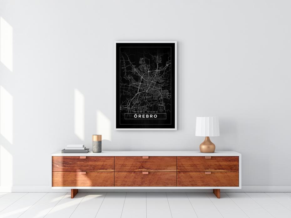 Bildverkstad Map - rebro - Black Poster