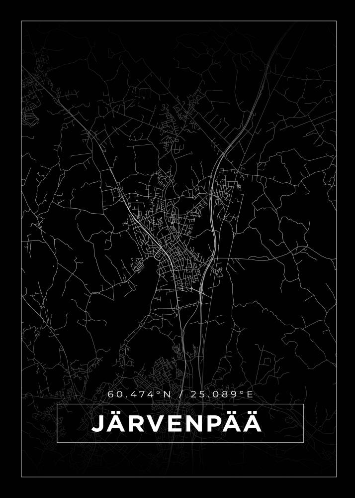 Bildverkstad Map - Jrvenp - Black Poster