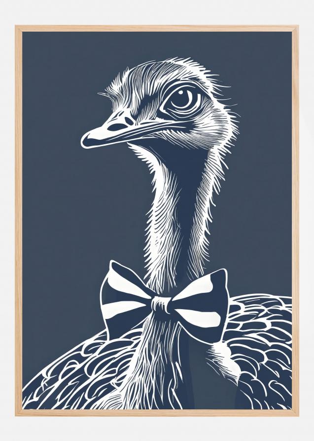 Bildverkstad Ostrich with bow tie Poster