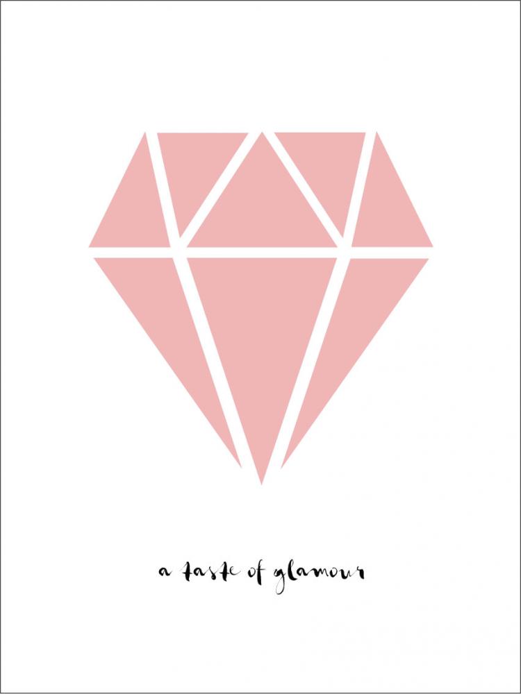 Malimi Posters Diamant - Poederroze