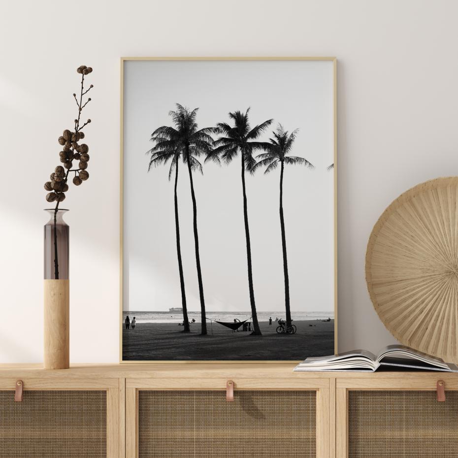 Bildverkstad Black And White Palm Trees Poster