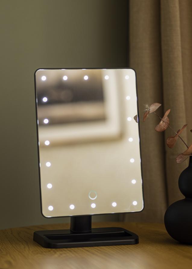 KAILA KAILA Make-up spiegel LED met Bluetooth Speaker Zwart 18x30 cm