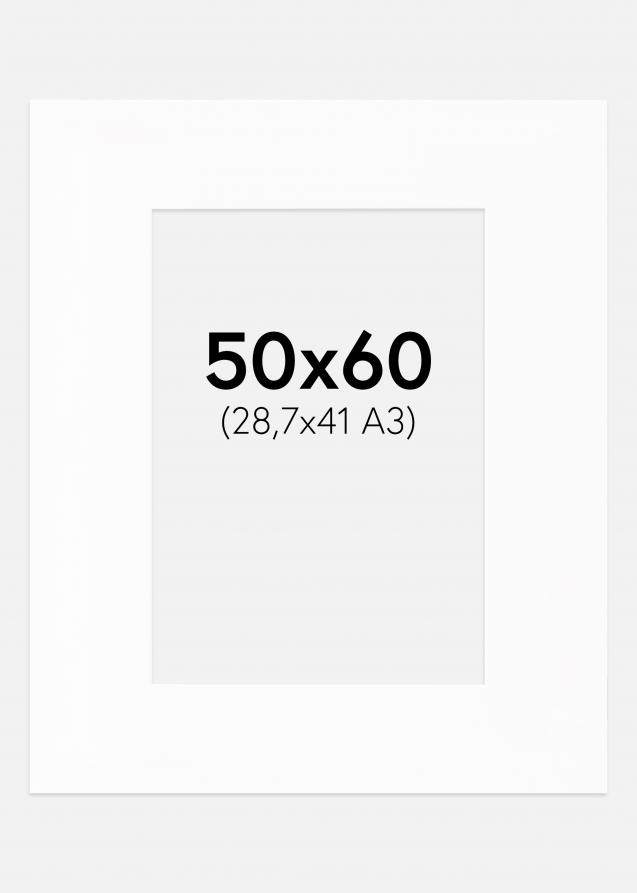 Artlink Passe-partout XL Standaard Wit (Witte Kern) 50x60 cm (28,7x41 - A3)