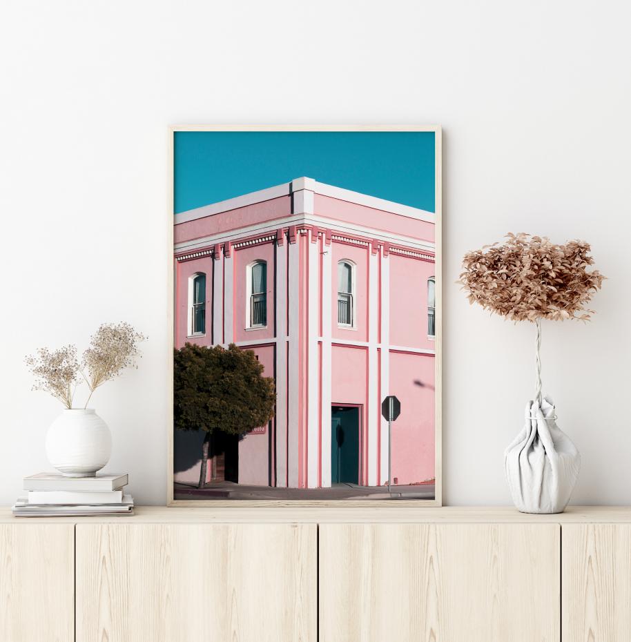 Bildverkstad Pink Building Poster