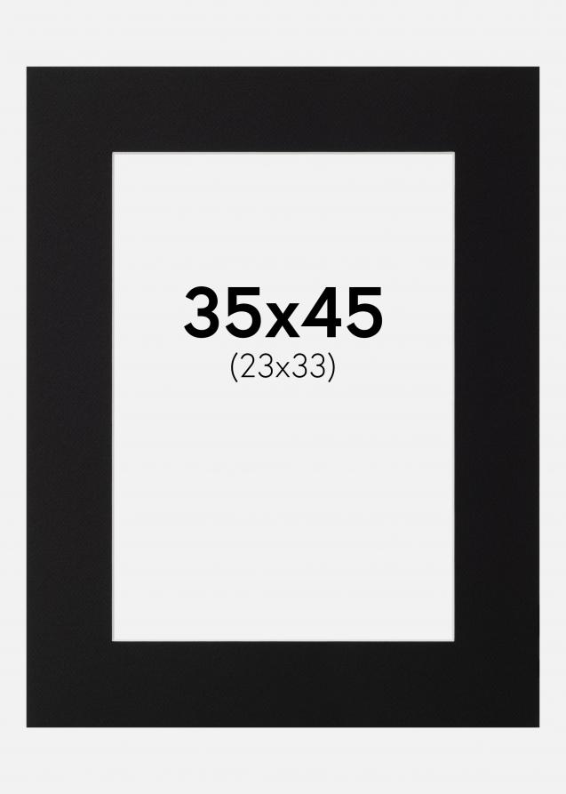 Artlink Passe-partout Zwart Standaard (Witte Kern) 35x45 cm (23x33)
