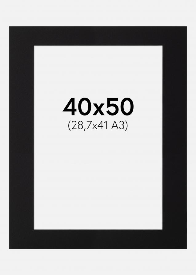 Artlink Passe-partout Zwart Standaard (Witte kern) 40x50 cm (28,7x41 - A3)