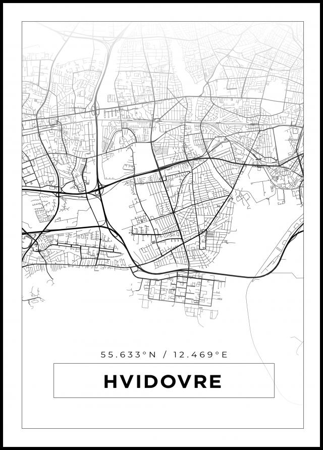 Bildverkstad Map - Hvidovre - White Poster