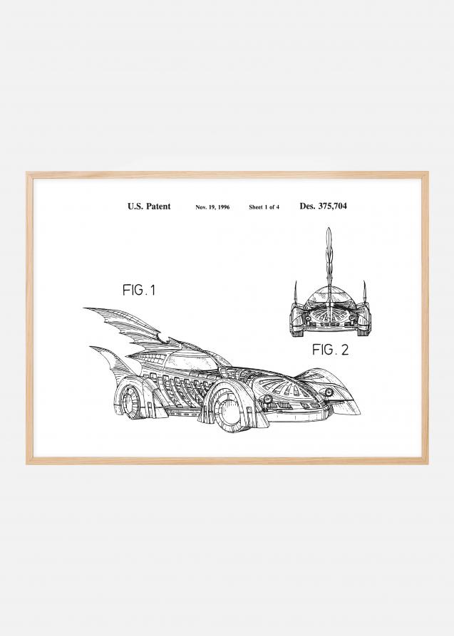Bildverkstad Patenttekening - Batman - Batmobile 1996 I Poster