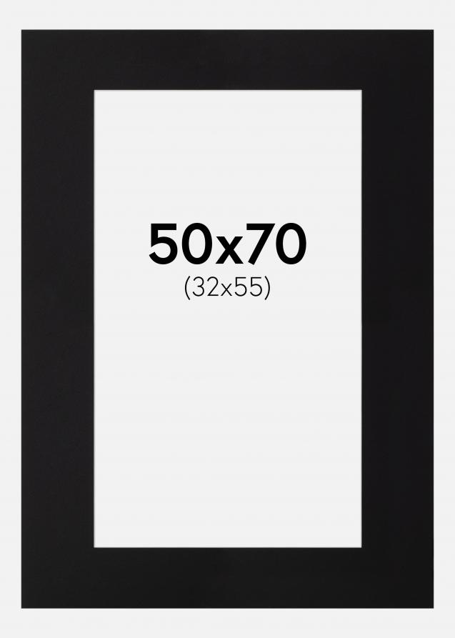 Galleri 1 Passe-partout Canson Zwart (Witte kern) 50x70 cm (32x55)