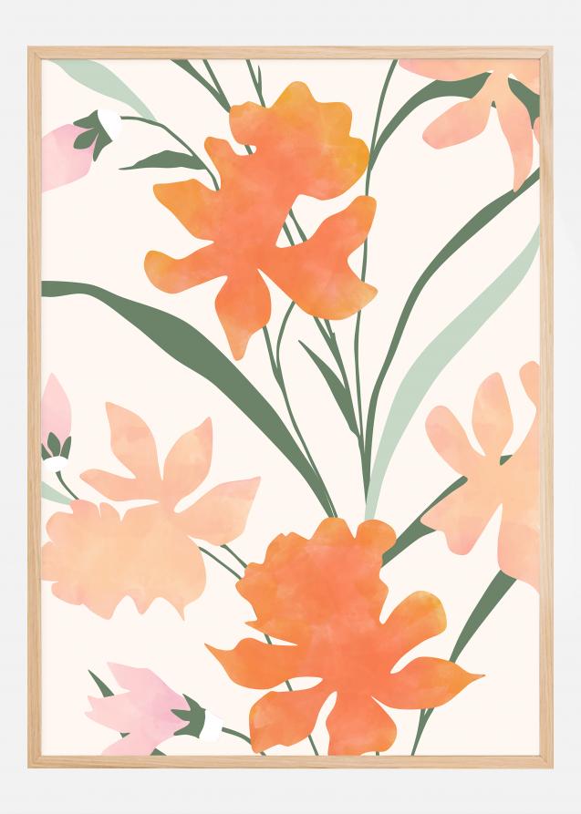 Bildverkstad Orange Flowers Poster