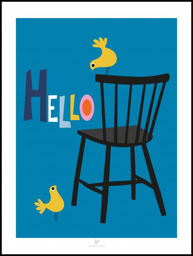 Bildverkstad Chair - Blue Poster