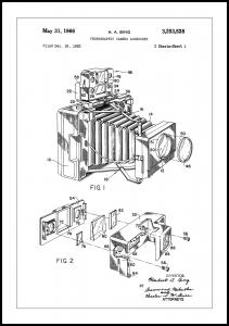 Bildverkstad Patent Print - Photographic Camera - White Poster