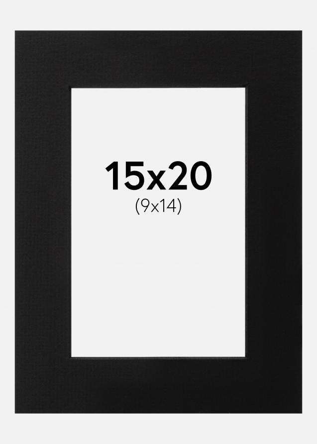 Galleri 1 Passe-partout Zwart (Zwarte kern) 15x20 cm (9x14)