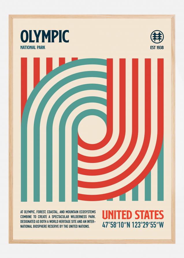 Bildverkstad Olympic National Park Travel Poster Poster