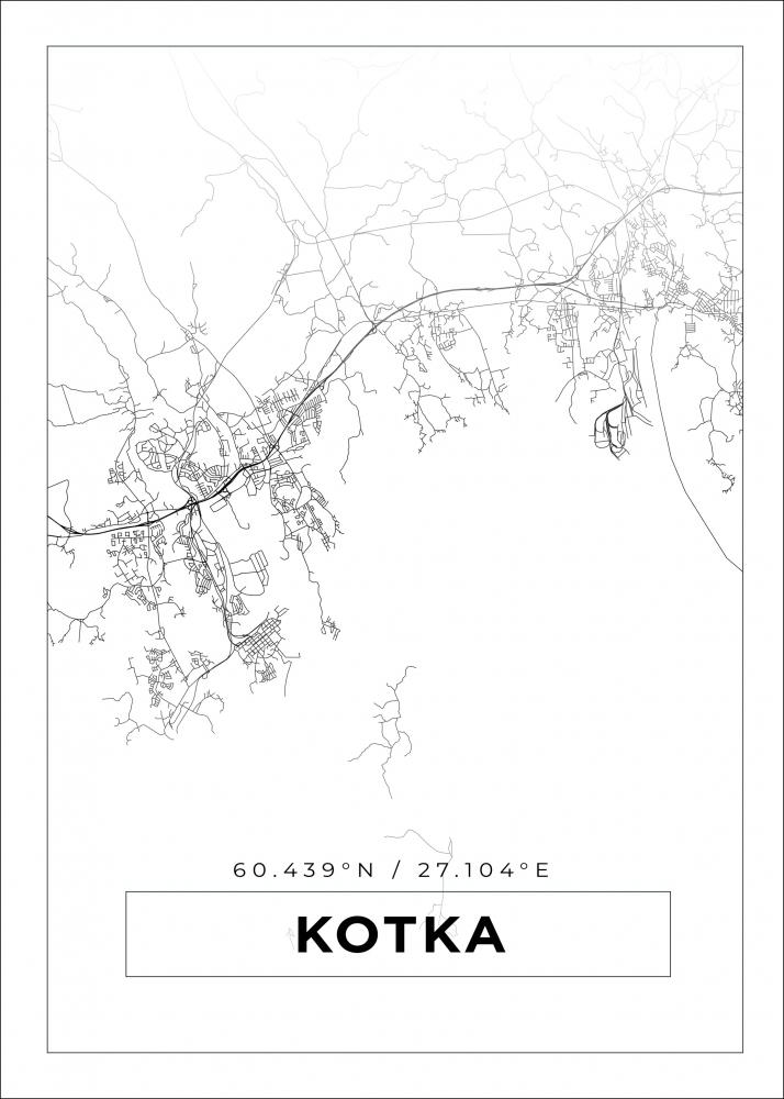 Bildverkstad Map - Kotka - White Poster