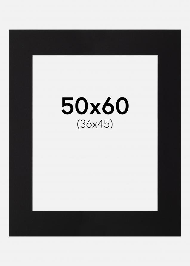 Artlink Passe-partout Zwart Standaard (Witte Kern) 50x60 cm (36x45)