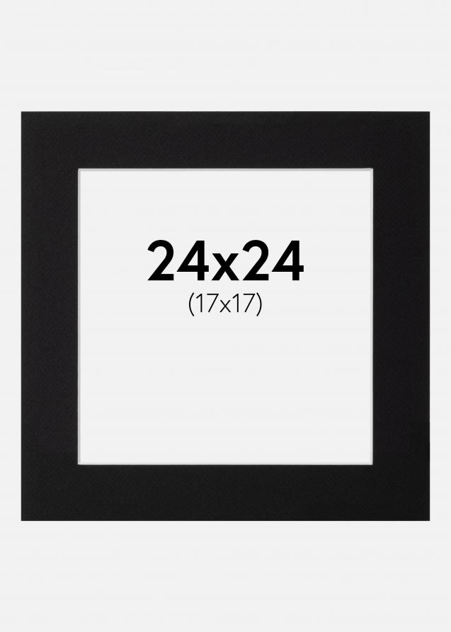Galleri 1 Passe-partout Canson Zwart (Witte kern) 24x24 cm (17x17)