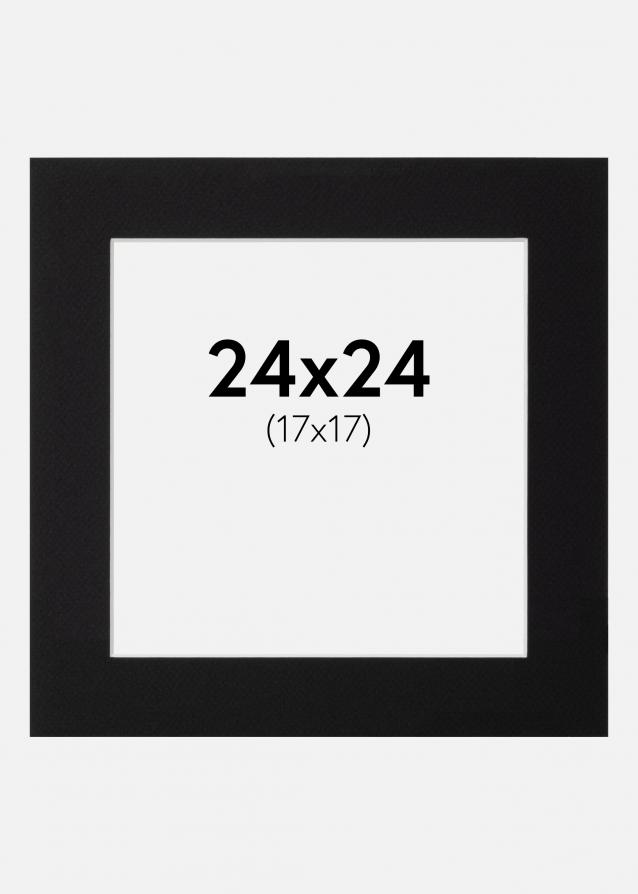 Artlink Passe-partout Zwart Standaard (Witte Kern) 24x24 cm (17x17)