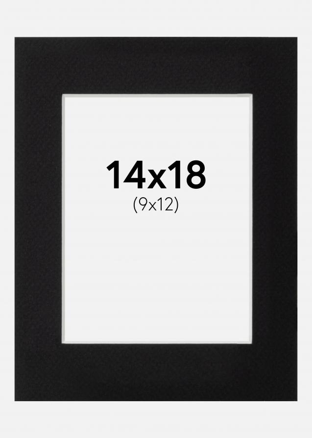 Artlink Passe-partout Zwart Standaard (Witte Kern) 14x18 cm (9x12)