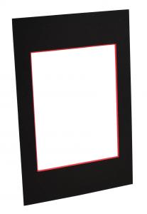 Passepartouter Måttbeställda Passe-partout Zwart (Rode kern) - Op maat gemaakt