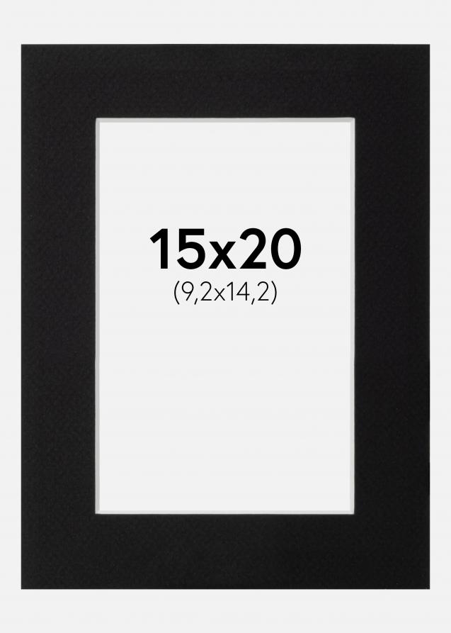 Galleri 1 Passe-partout Canson Zwart (Witte kern) 15x20 cm (9,2x14,2)