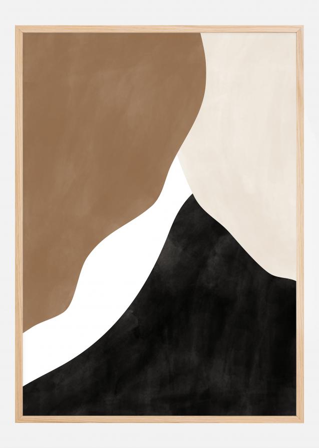 Bildverkstad Abstract Beige and Brown Art No.1 Poster