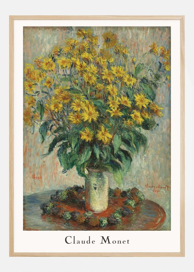Bildverkstad Claude Monet -Jerusalem Artichoke Flowers Poster
