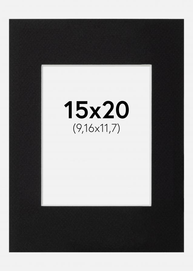 Artlink Passe-partout Zwart Standaard (Witte Kern) 15x20 cm (9,16x11,7)