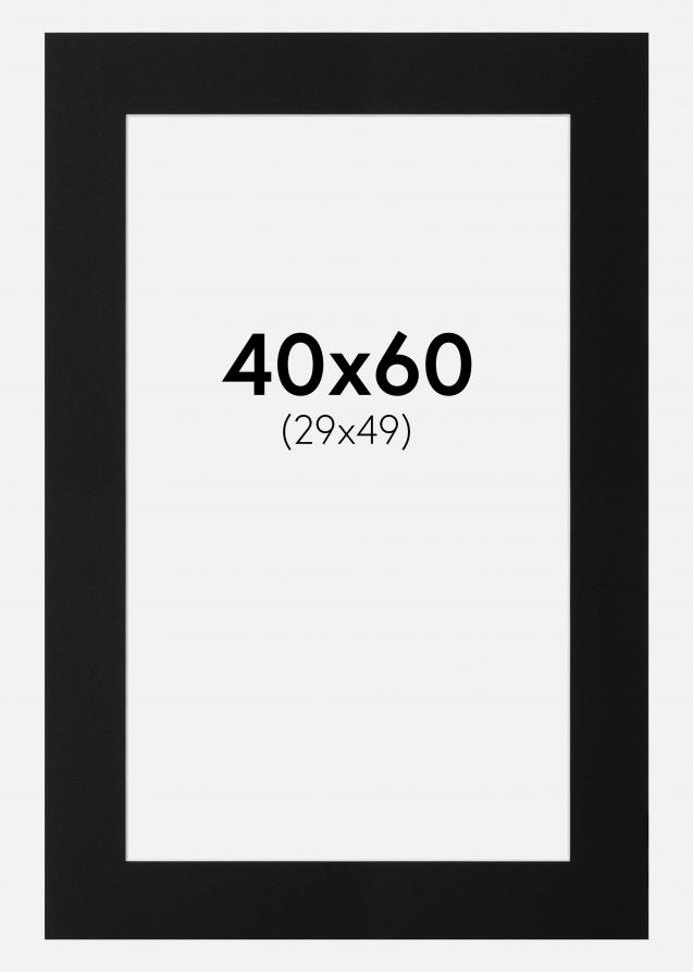 Artlink Passe-partout Zwart Standaard (Witte Kern) 40x60 cm (29x49)