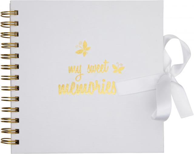 Burde Sweet Memories Wit - 18x18 cm (48 Witte zijden / 24 bladen)