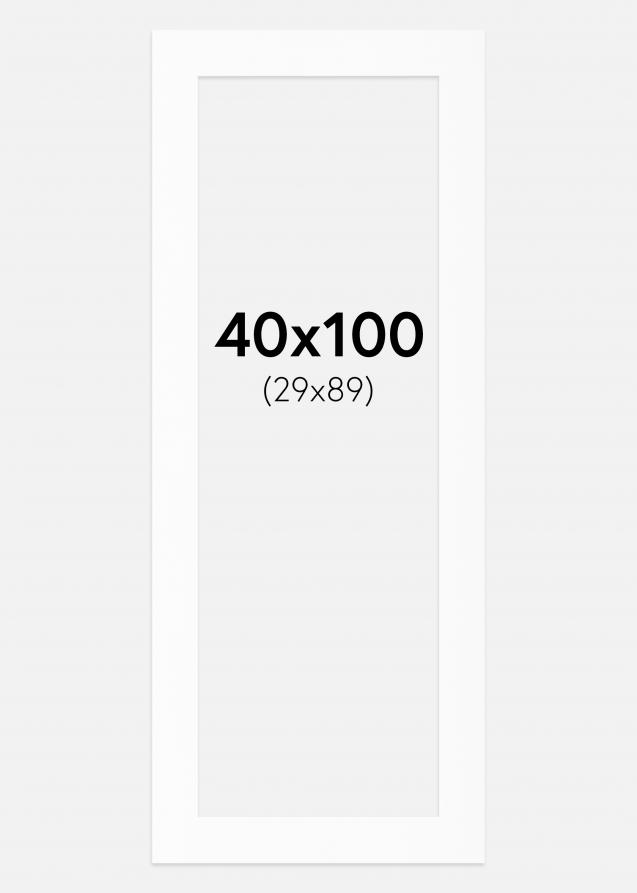 Artlink Passe-partout Wit Standaard (Witte kern) 40x100 cm (29x89)