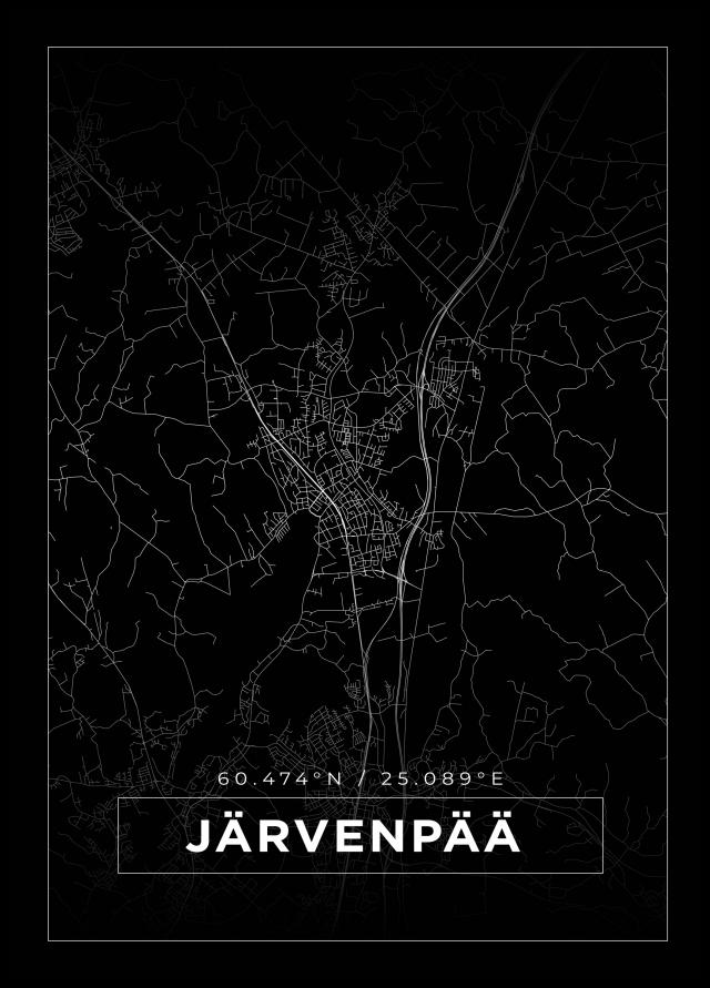 Bildverkstad Map - Järvenpää - Black Poster