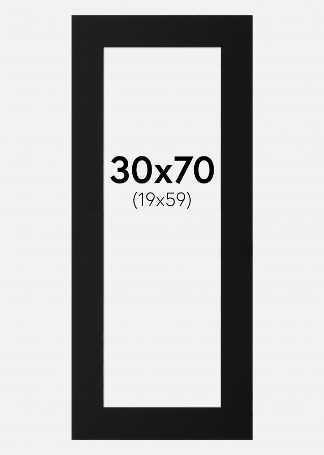 Artlink Passe-partout Zwart Standaard (Witte Kern) 30x70 cm (19x59)