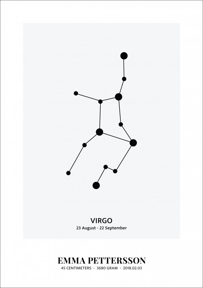 Personlig poster Virgo - Star Signs