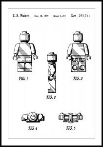 Lagervaror egen produktion Patenttekening - Lego I Poster