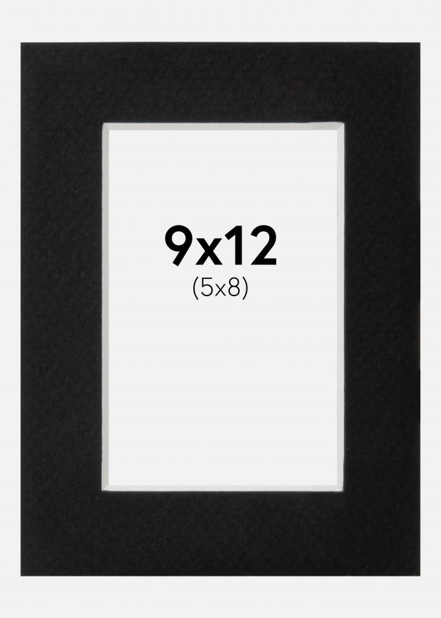 Artlink Passe-partout Zwart Standaard (Witte Kern) 9x12 cm (5x8)