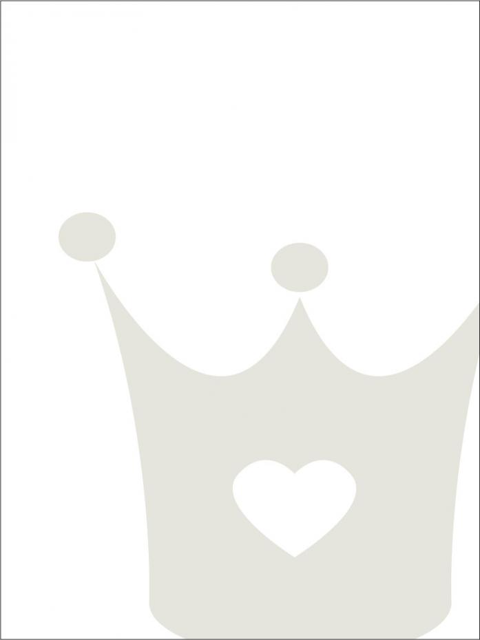 Malimi Posters Prinsessenkroon - Dofgrijs